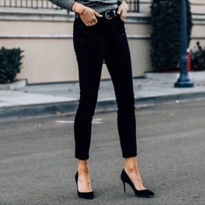 MADEWELL 9" High Riser Skinny Cropped Black Jean